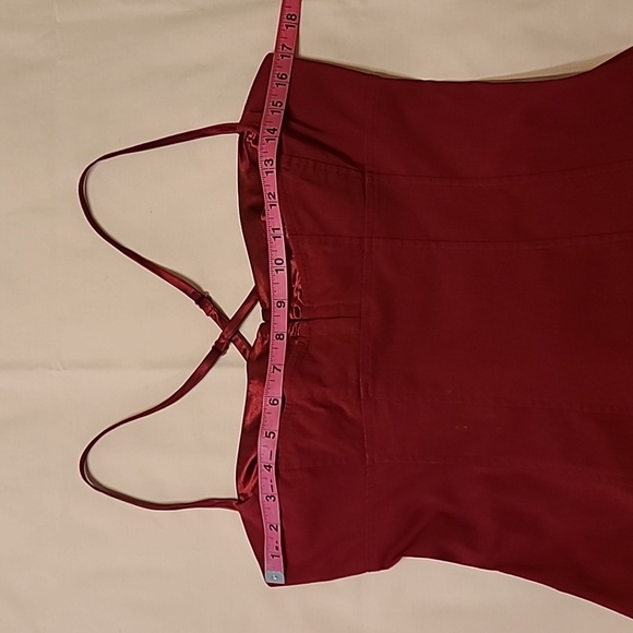 Express Red Spaghetti Strap Lace-up Back Dress - Picture 13 of 16